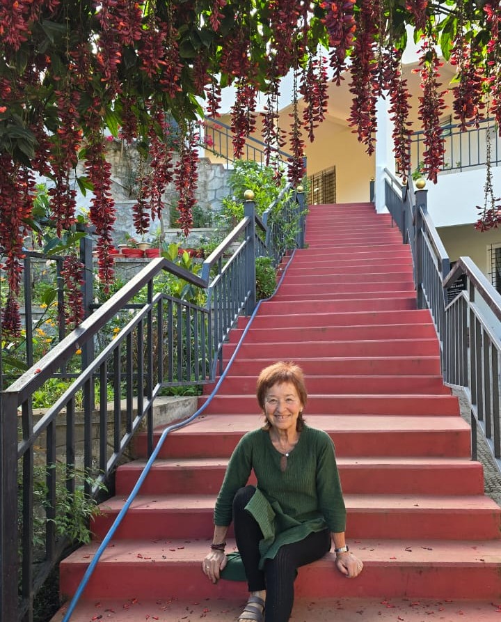 A les escales dels jardins de Kanzeon Zendo